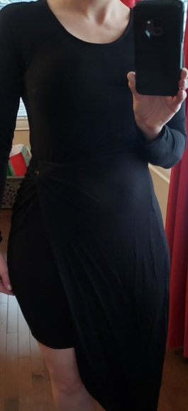 Asymmetrical Wrap Dress - Picture 1 of 9